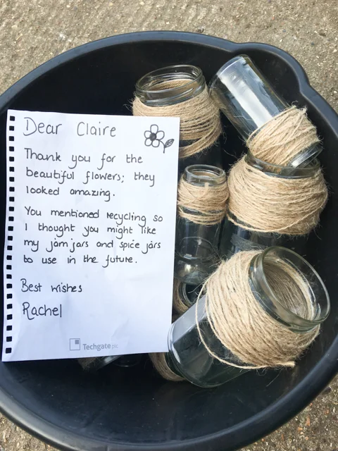 A personal note, and recycled jars #result #lovemyjob