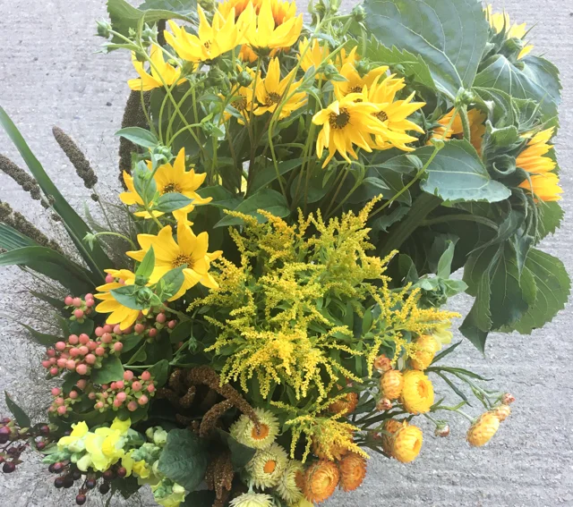Yellow florists bucket.jpg