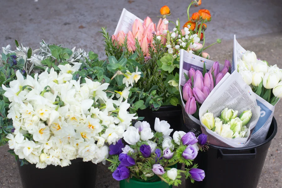 Make sure all the stems are still in water after you’ve finished your journey by moving them into clean fresh buckets.
