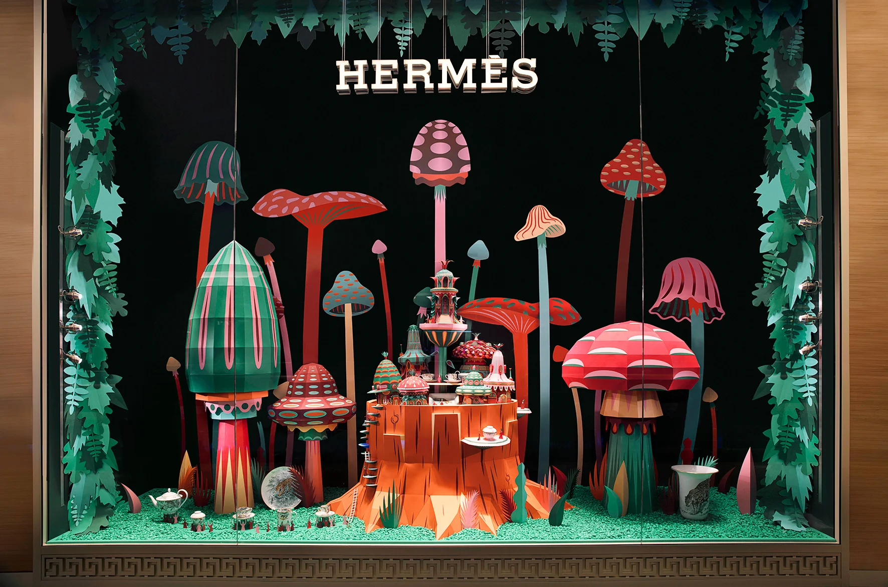 Fantastic Miniature Worlds Bursting with Color for Hermes' Window Display in Dubai