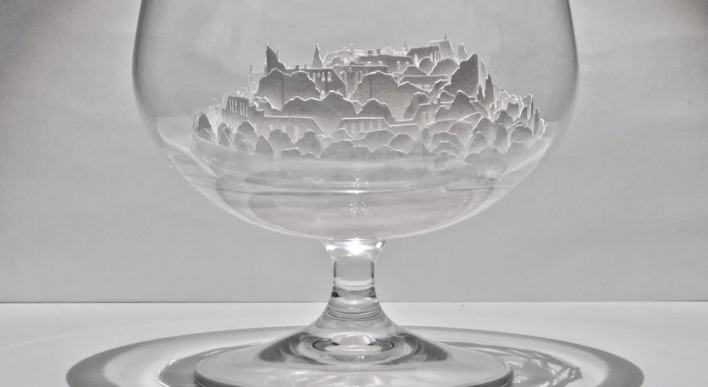 Paper Cities Enclosed in Glass by Japanese Artist Ayumi Shibata