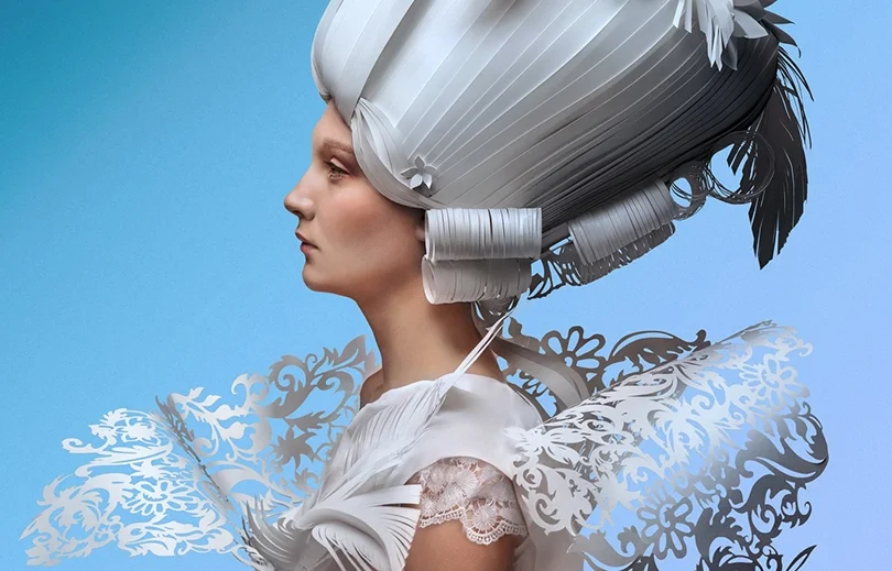 Russian Paper Artist Asya Kozina reinterprets Baroque Wigs with a Modern Flair