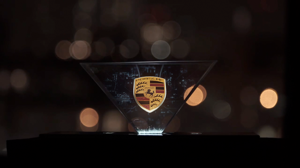 Porsche 911 launch print piece with a hologram treatment