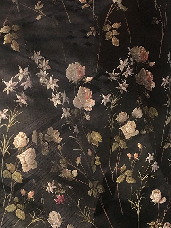 Floral Embroidery on Silk