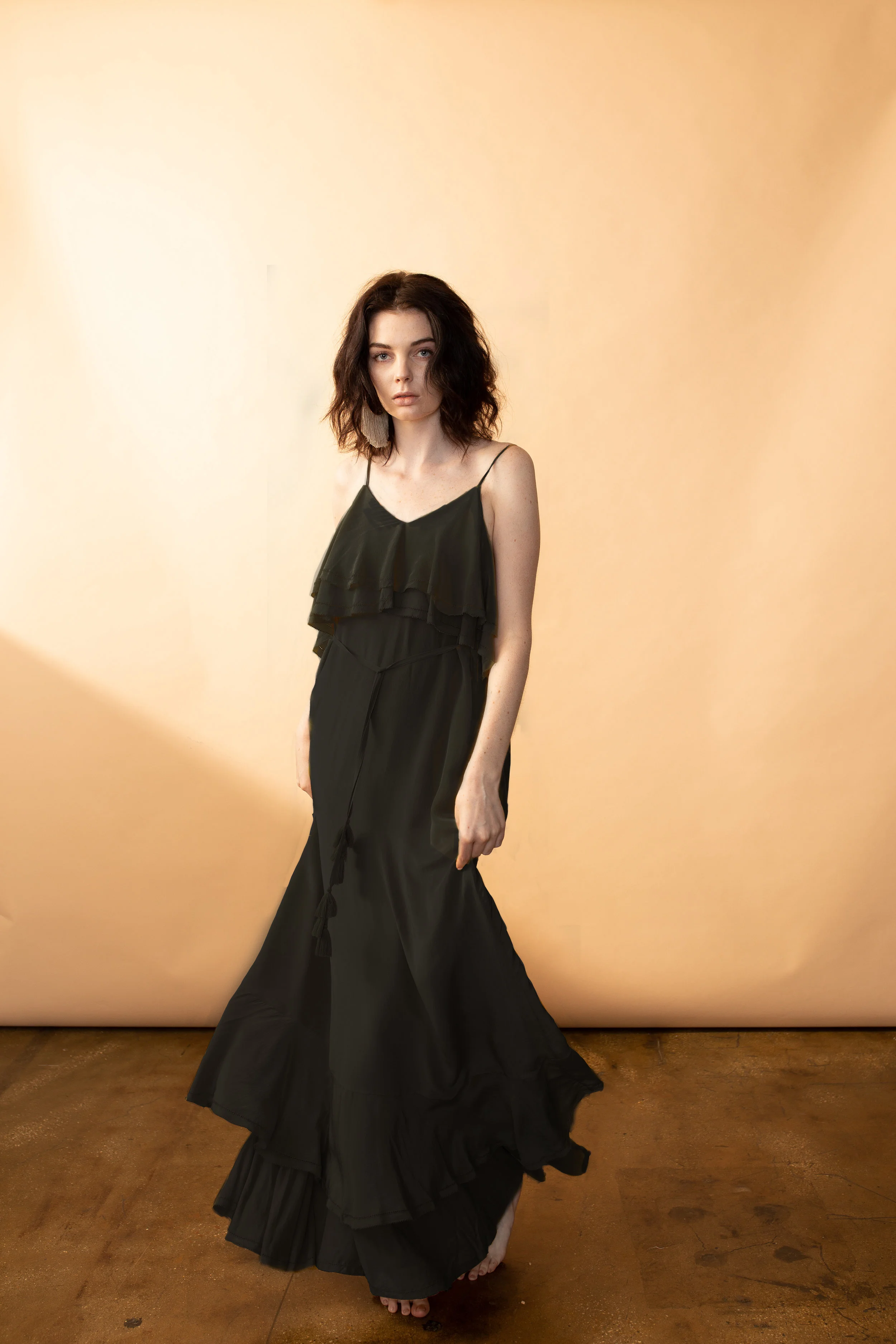 Silk, Dress, Maxi, Wedding, Summer, Spring, Evening, Tassle