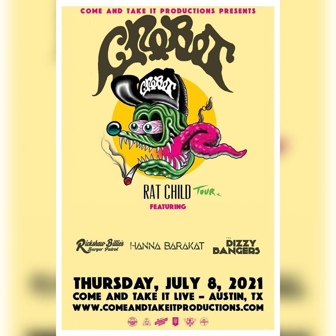 This Thursday at @comeandtakeitlive we are direct support for @crobotband with @hannabarakat and @dizzybangers grab a ticket at the link in our bio! Show starts at 7pm