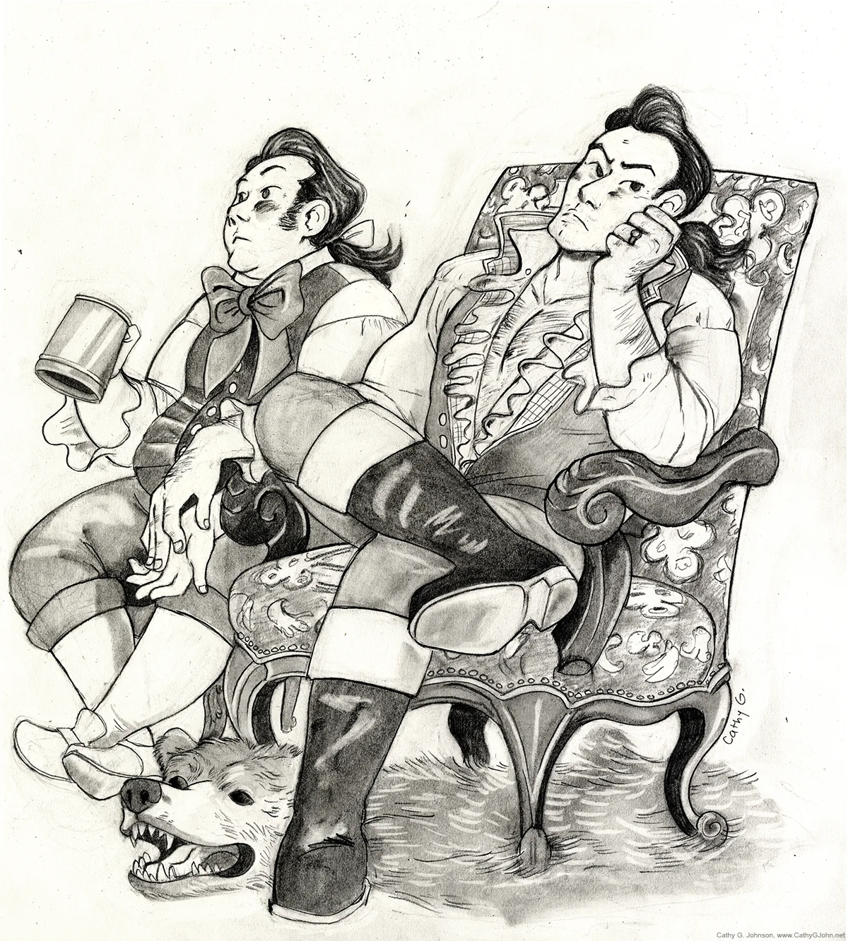 March 12, 2018 - Gaston x LeFou, tavern edition. From Beauty & the Beast