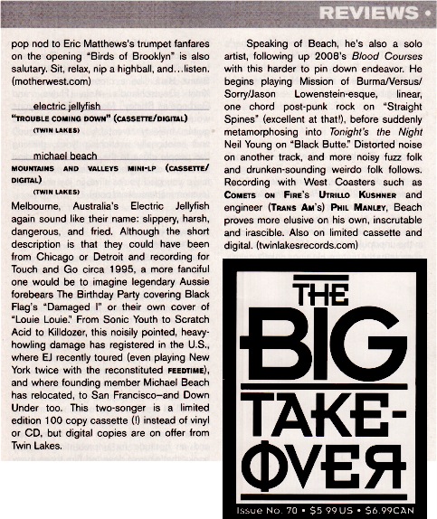Review in The Big Takeover, June 2012