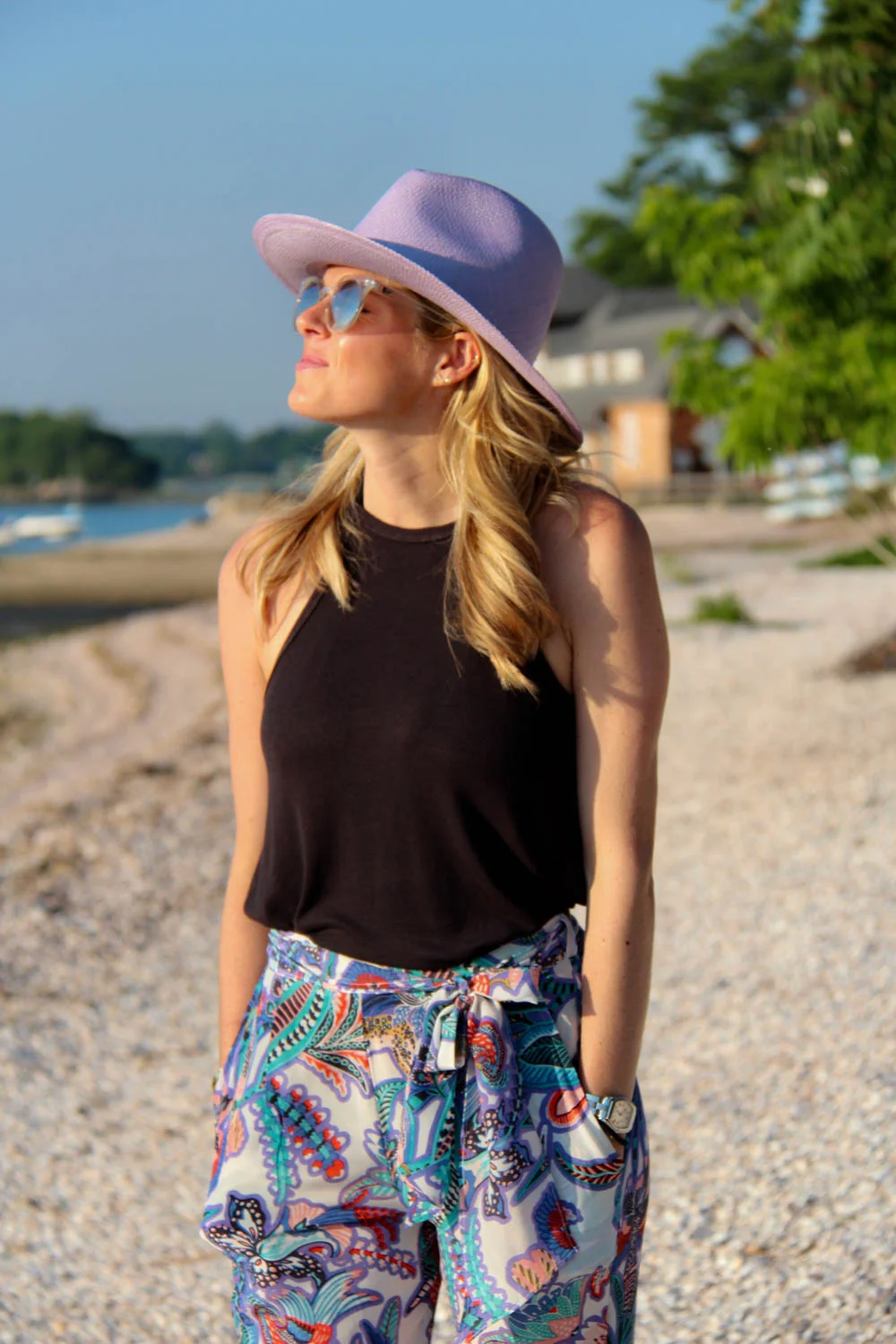 MICHAEL STARS FLOWY CROPPED HALTER | $58 BANJANAN VICTORIA PANT| $242
