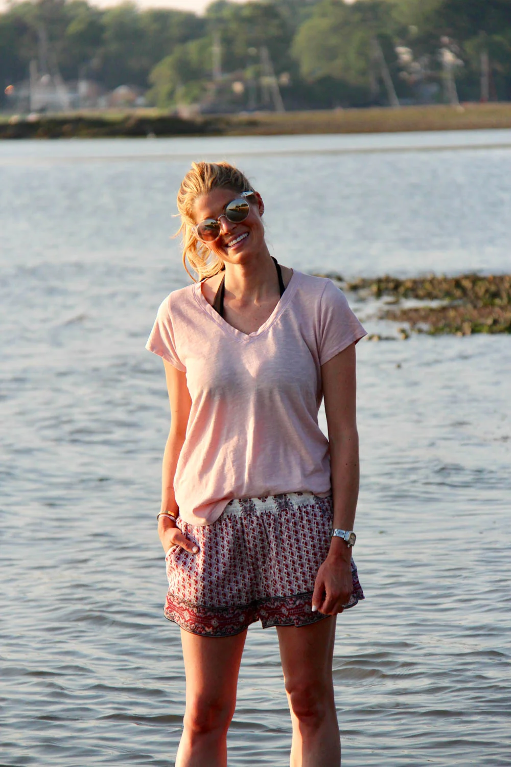 VELVET JILIAN TOP | $59 JOIE BEATRA SHORTS | $148