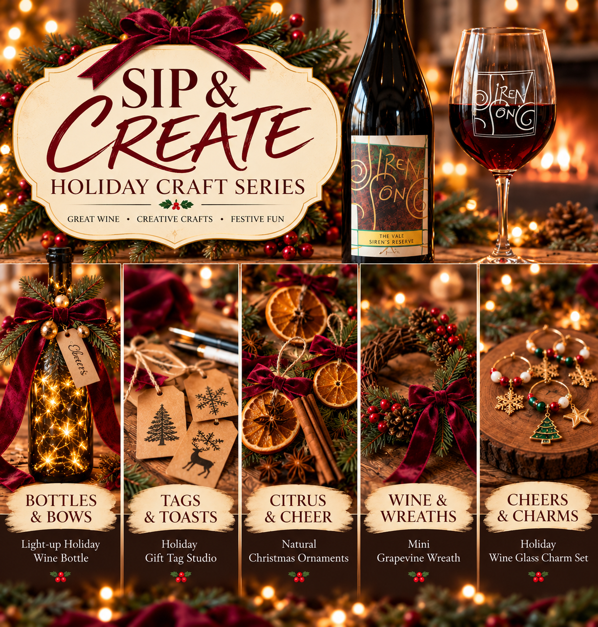 Sip and Create Holiday Craft Series