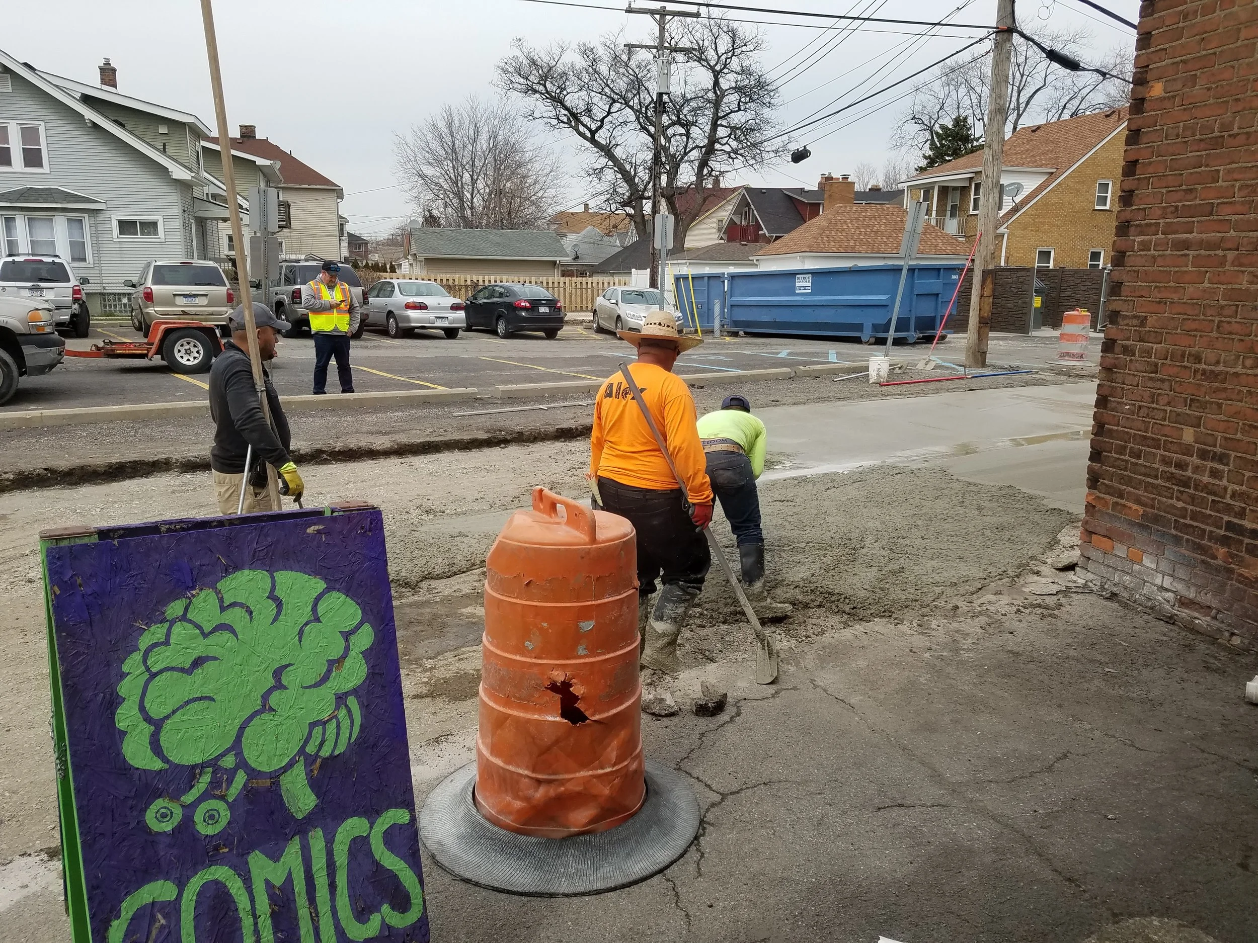 Alley reconstruction progress report.