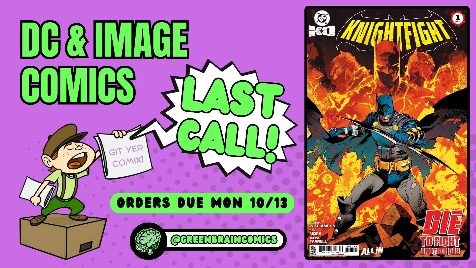 New Comics for Wednesday, October 15, 2025 — Green Brain Comics