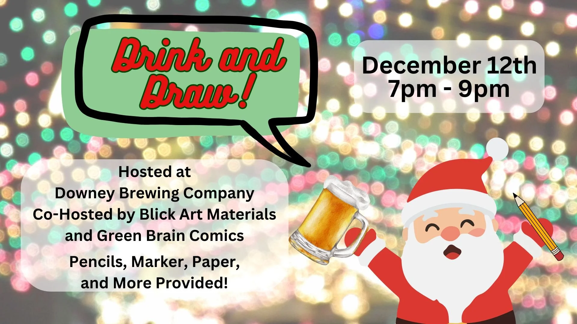 East Dearborn Drink &amp; Draw @Downey Brewing 12DEC25