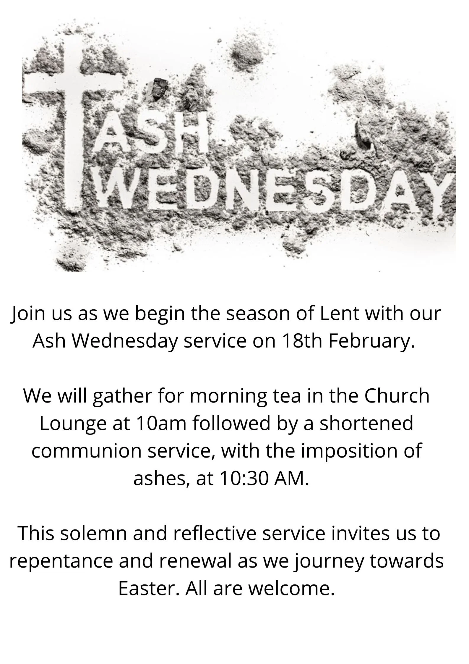 Ash Wednesday Service