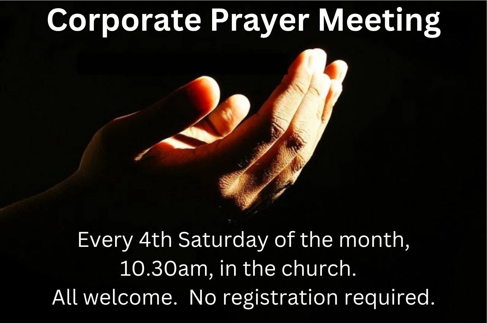 Corporate Prayer Meeting - postponed to 30th May