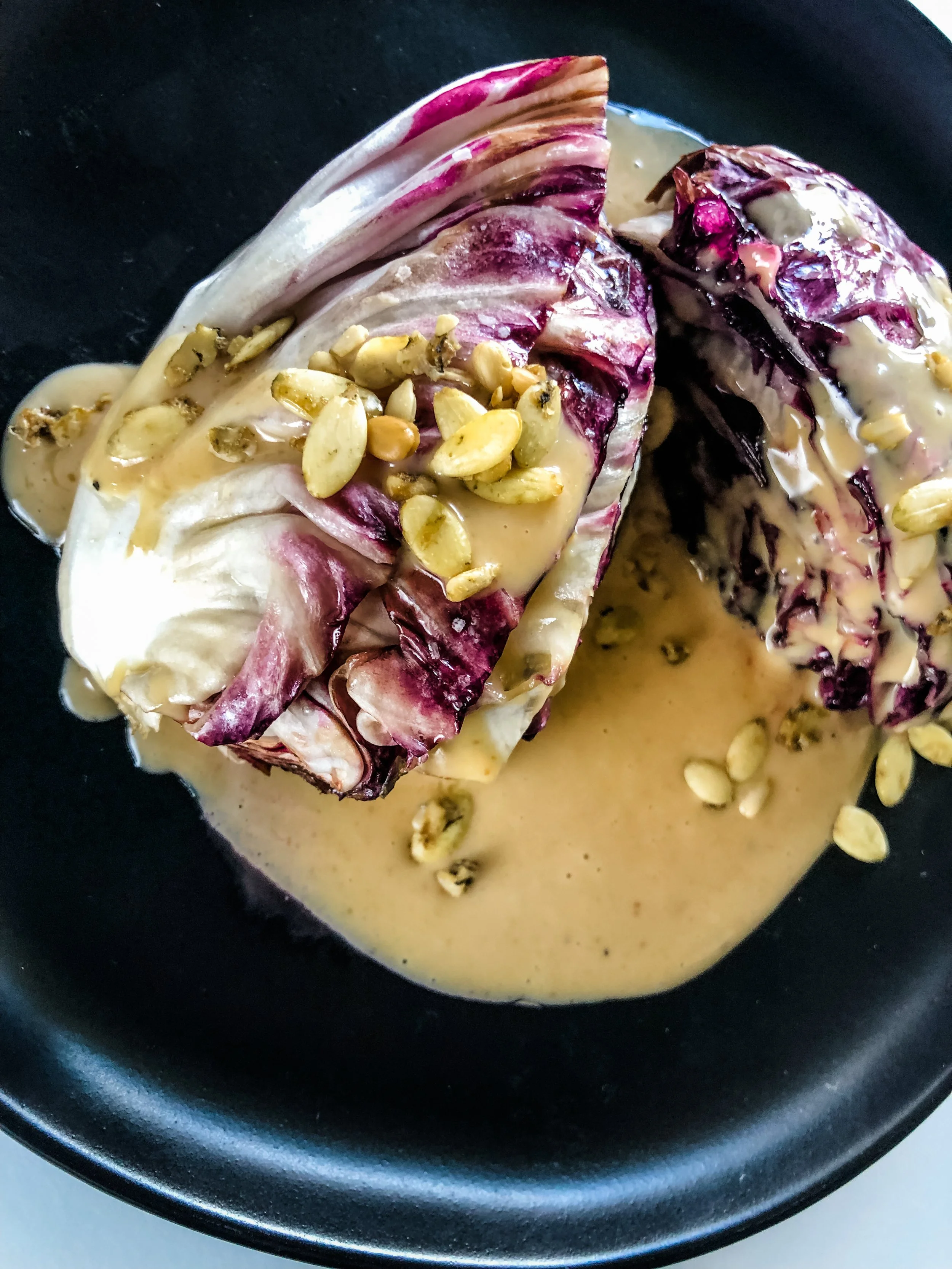 Territorial Seed Company’s Braised Radicchio with Roasted Garlic Dressing