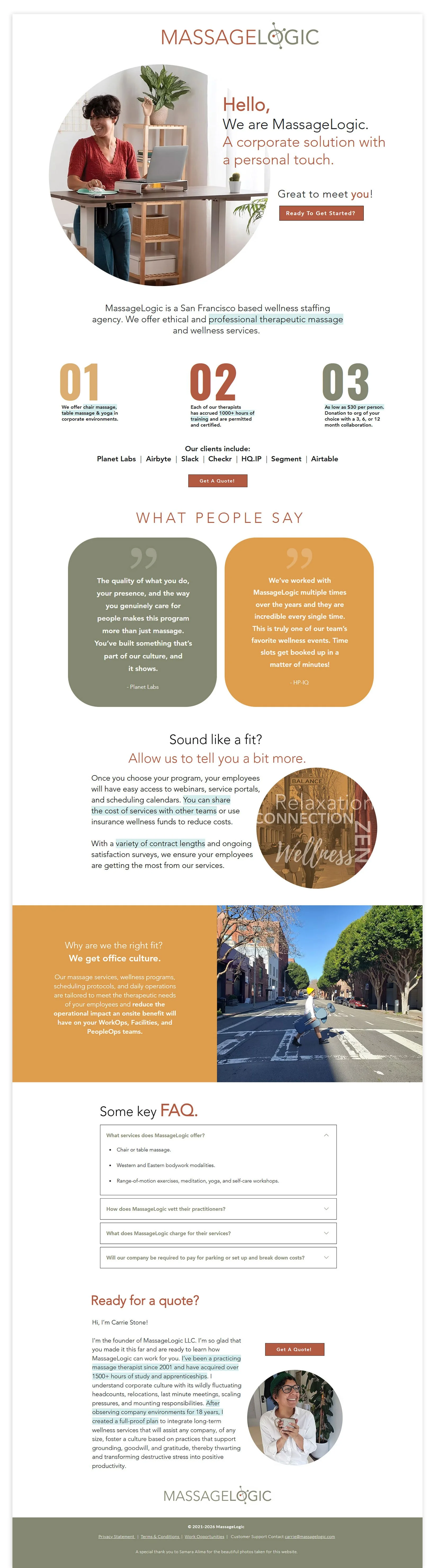    The client loved this alternate logo option so much that we decided to use it for her personal massage business.&nbsp; 