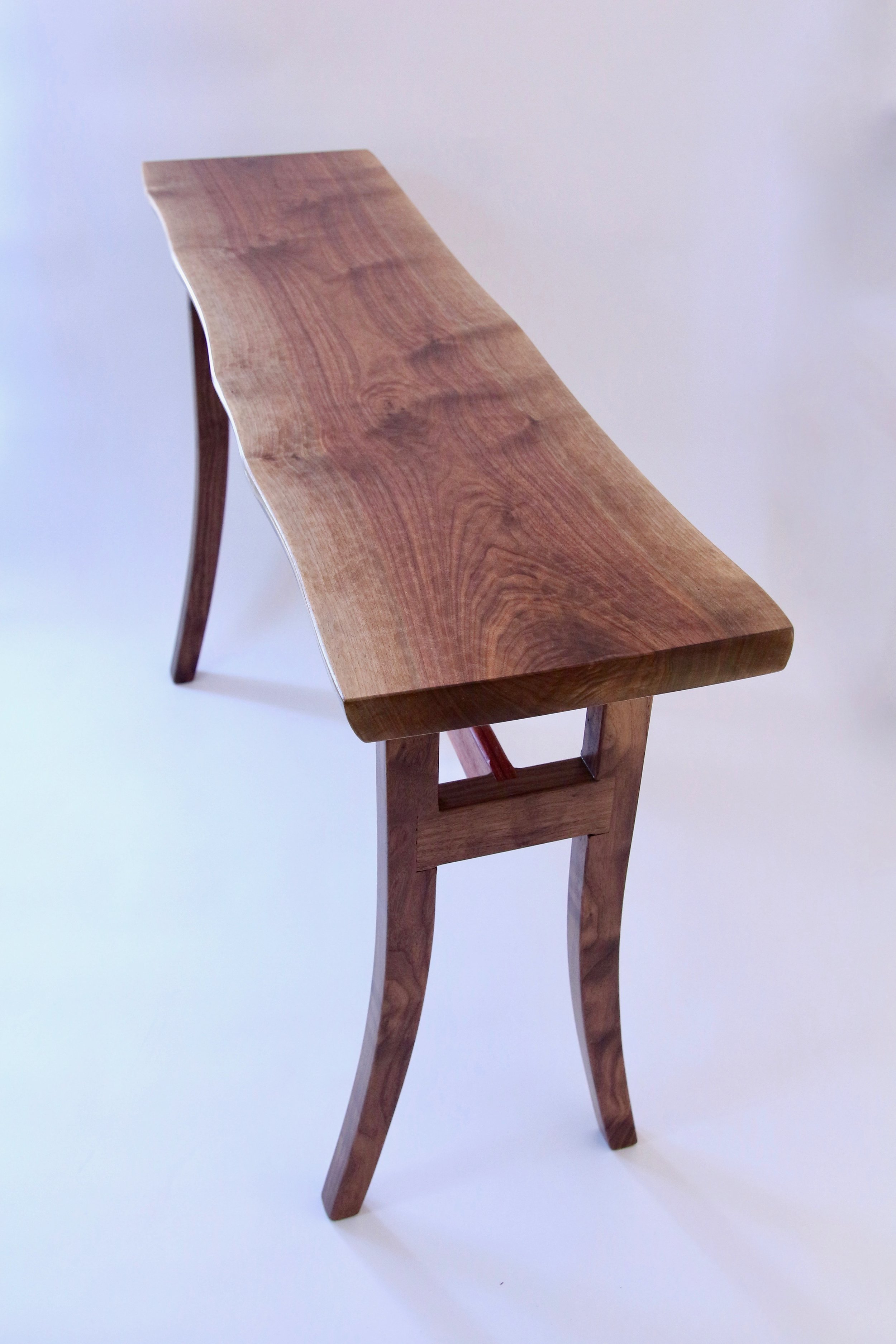 Black Walnut Console Table (top view)