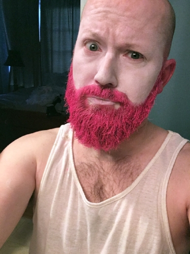 Next was time to put a pale base of foundation on my face, keeping with Magenta's original appearance. 
