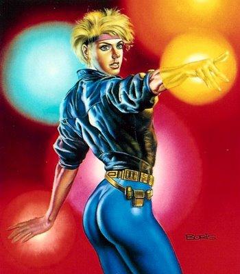 Here's a classic late 80s - early 90s look. 