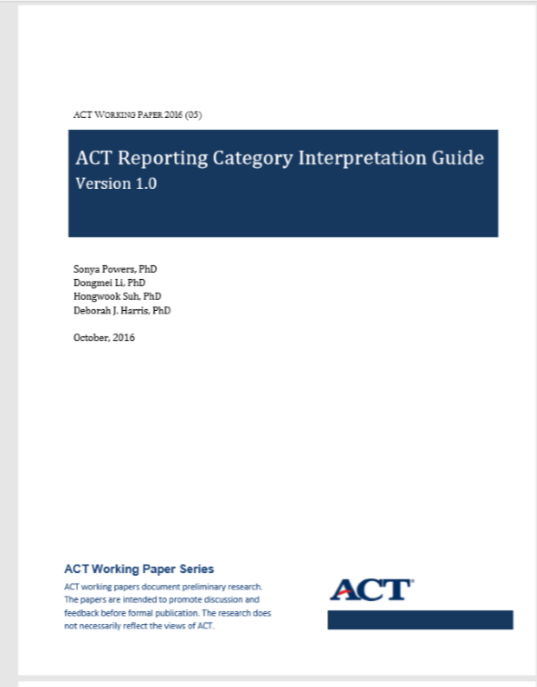 Reporting Category Interpretation Guide