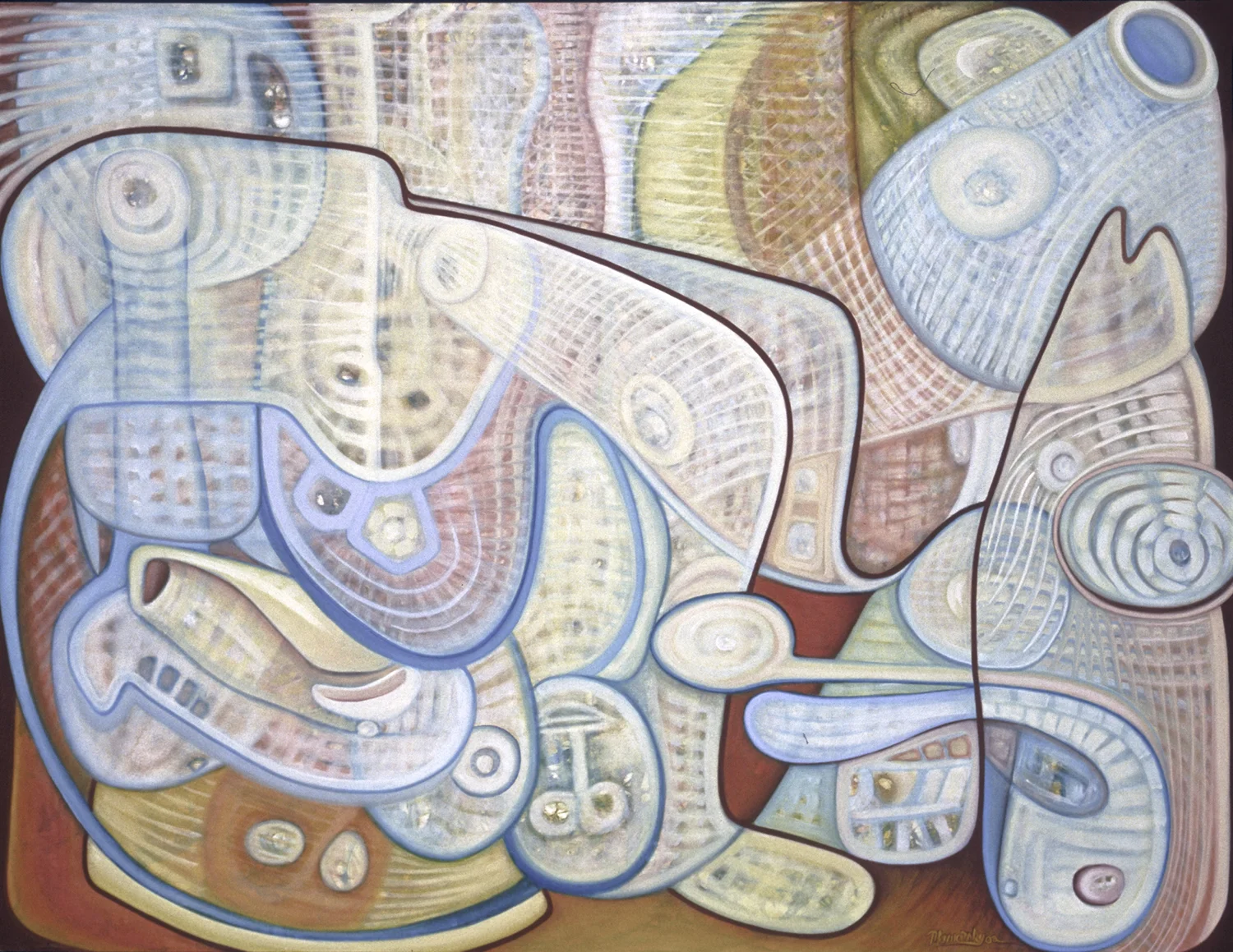 BENDING OVER BACKWARDS, oil on canvas, 48" x 62"