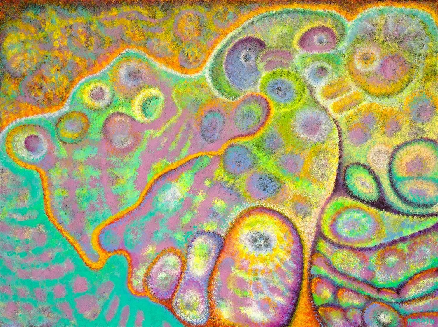 Resurrection, acrylic on canvas, 6' x 8' x 2"