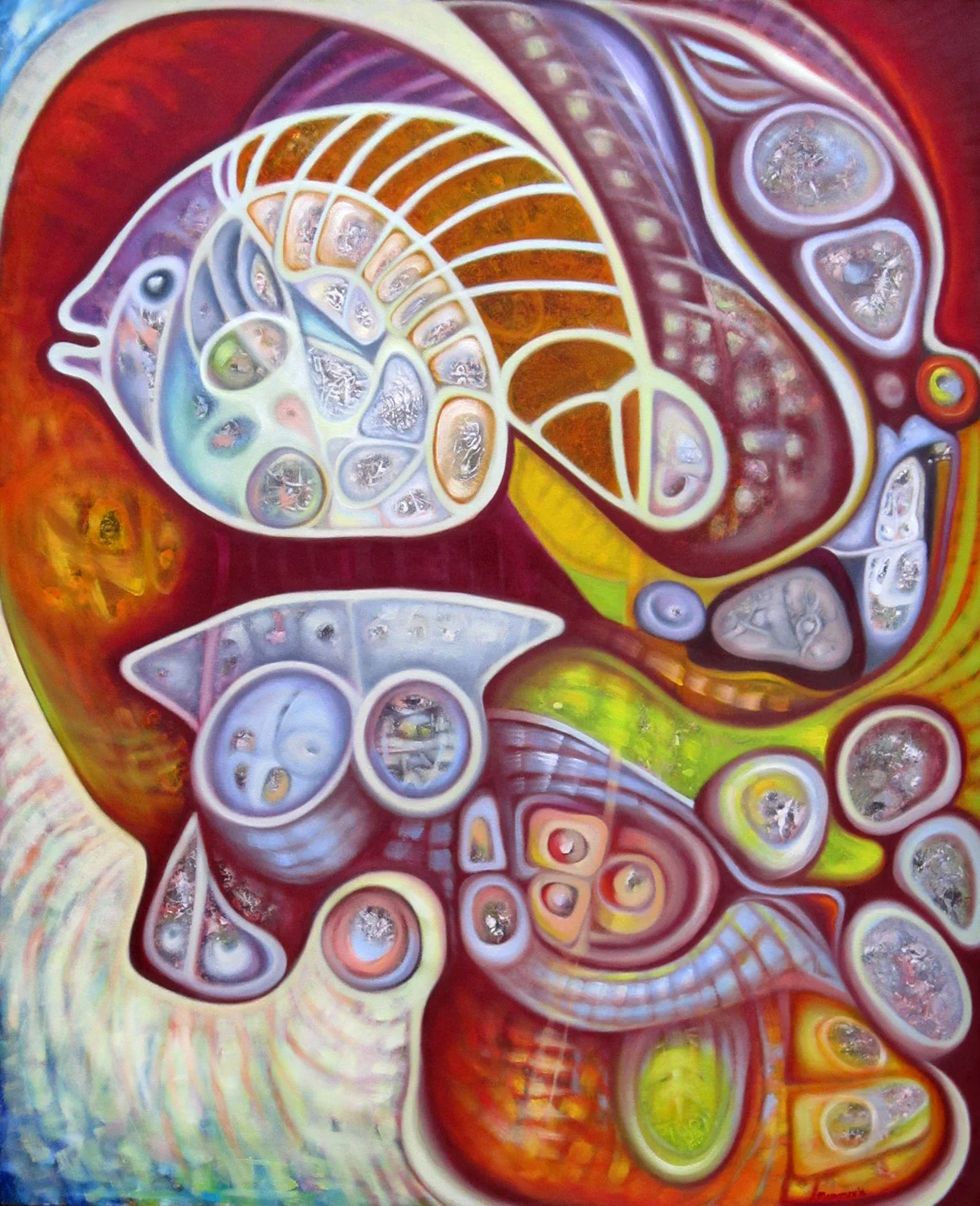 Turbulentus, oil & graphite on canvas, 44" x 36"