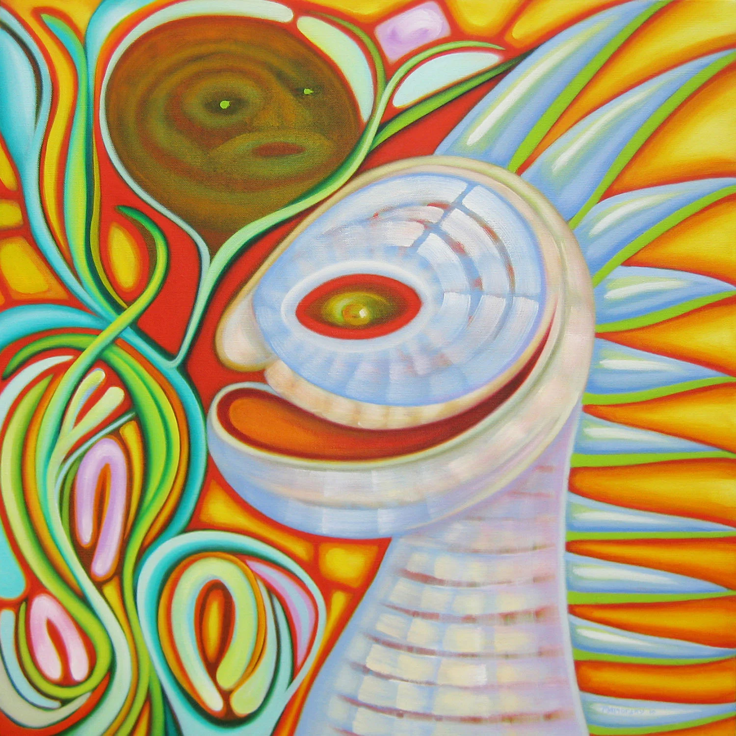 Beauty and the Beast, oil on canvas, 24" x 24"