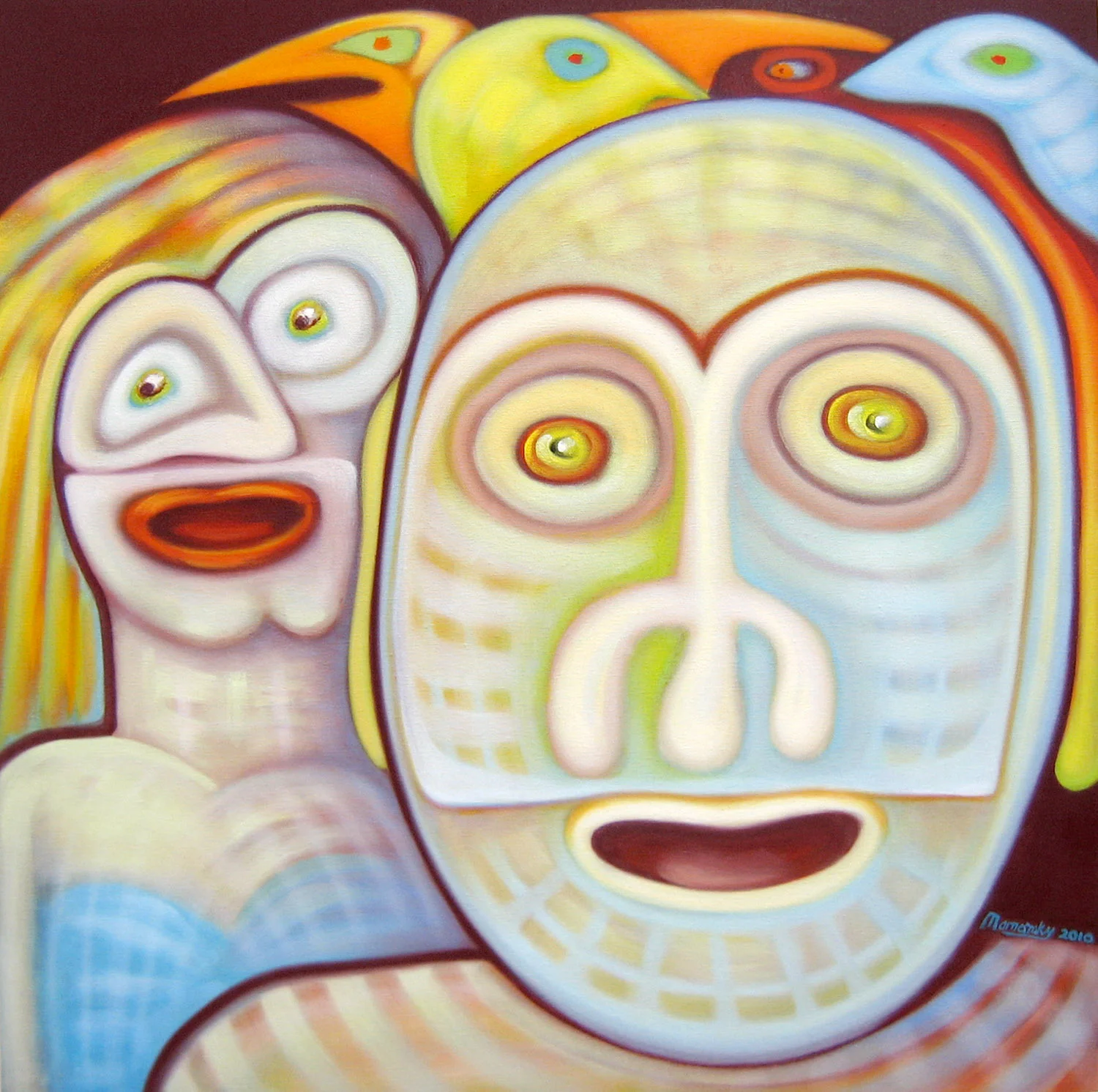 A Head of His Time, oil on canvas, 24" x 24"