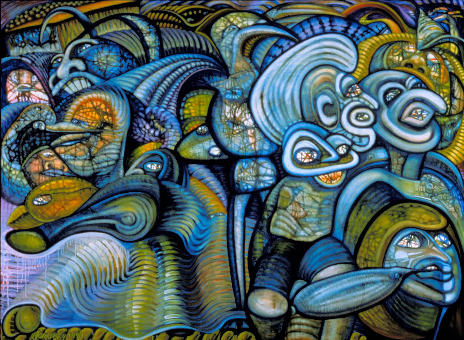 Balancing Act, oil on canvas, 60" x 80"