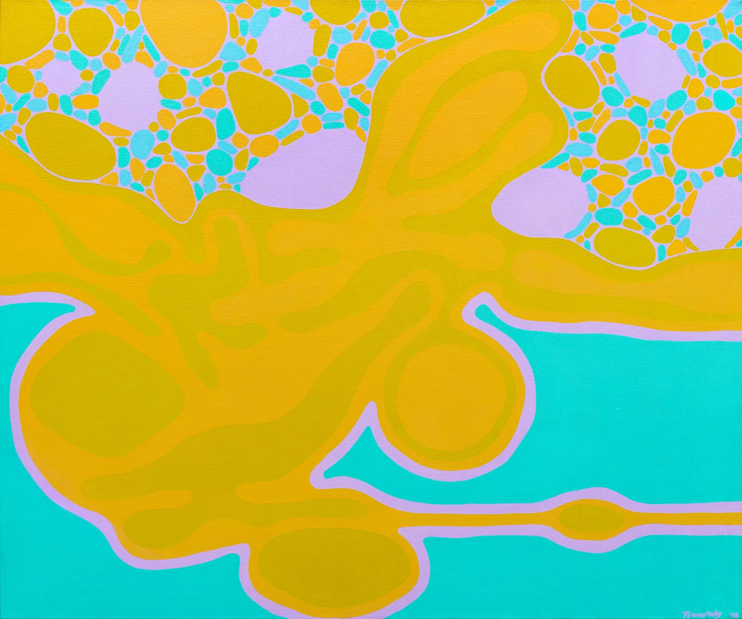 Summer-Flow, acrylic on canvas, 1968, 30" x 36"