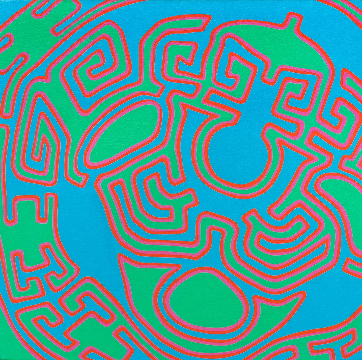 Number One, acrylic on canvas, 1969, 30" x 30"