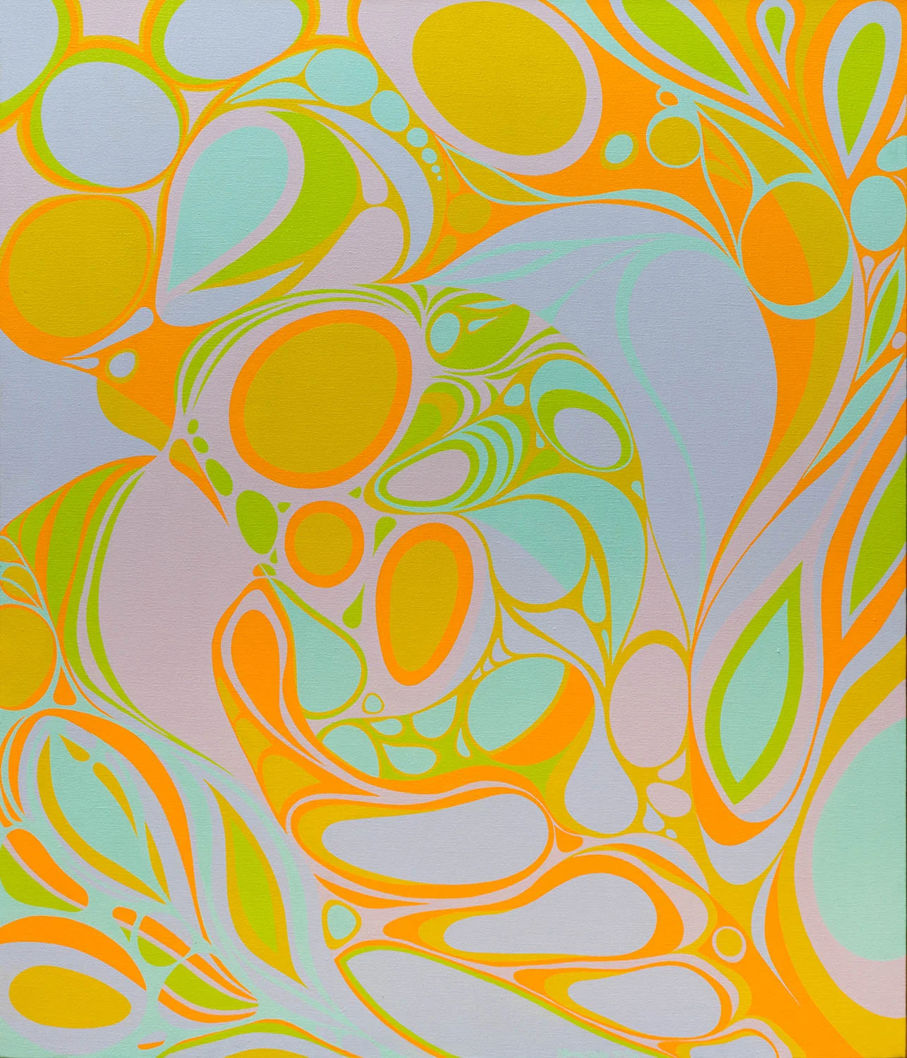 ENERGY FLOW, acrylic on canvas, 1972, 42" x 36"