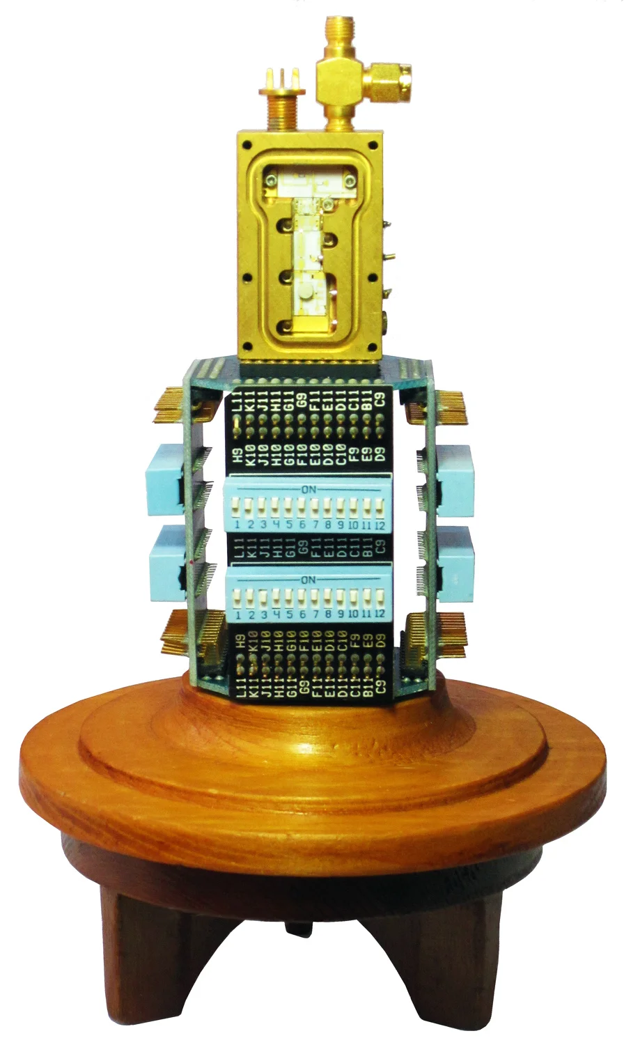 Homer Switchbot, reclaimed materials sculpture, 9" x 5" x 5"