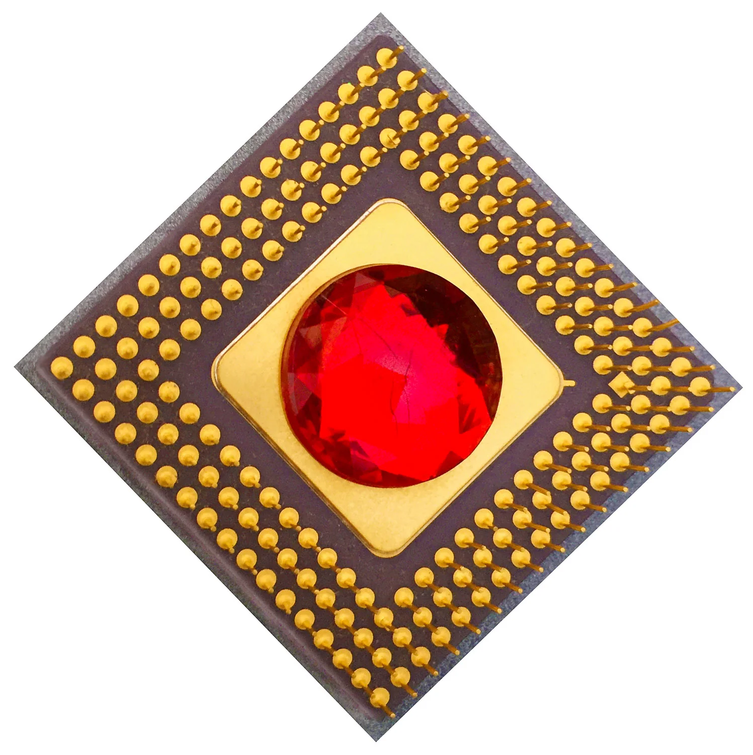 Red Diamond, minibyte pin, 2"x 2"