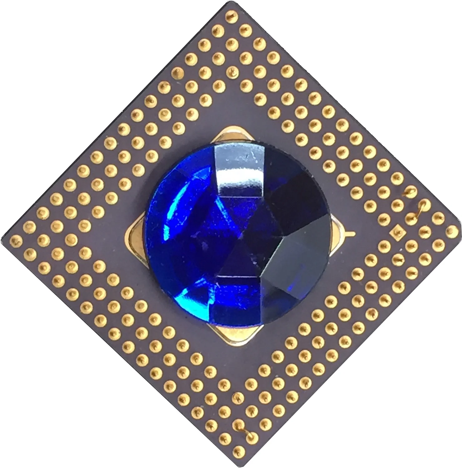 Blue Diamond, minibyte pin, 2"x 2"