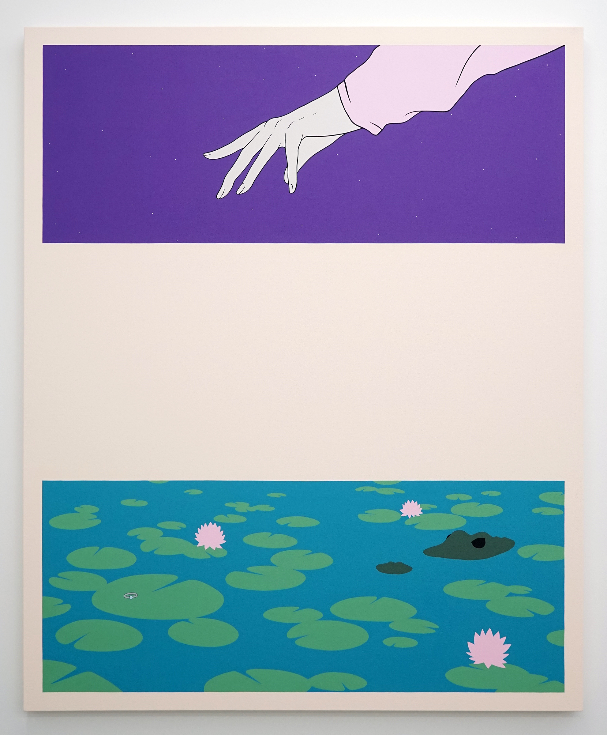 GREG ITO The Visitor , acrylic on canvas, 55.25" x 45", 2017