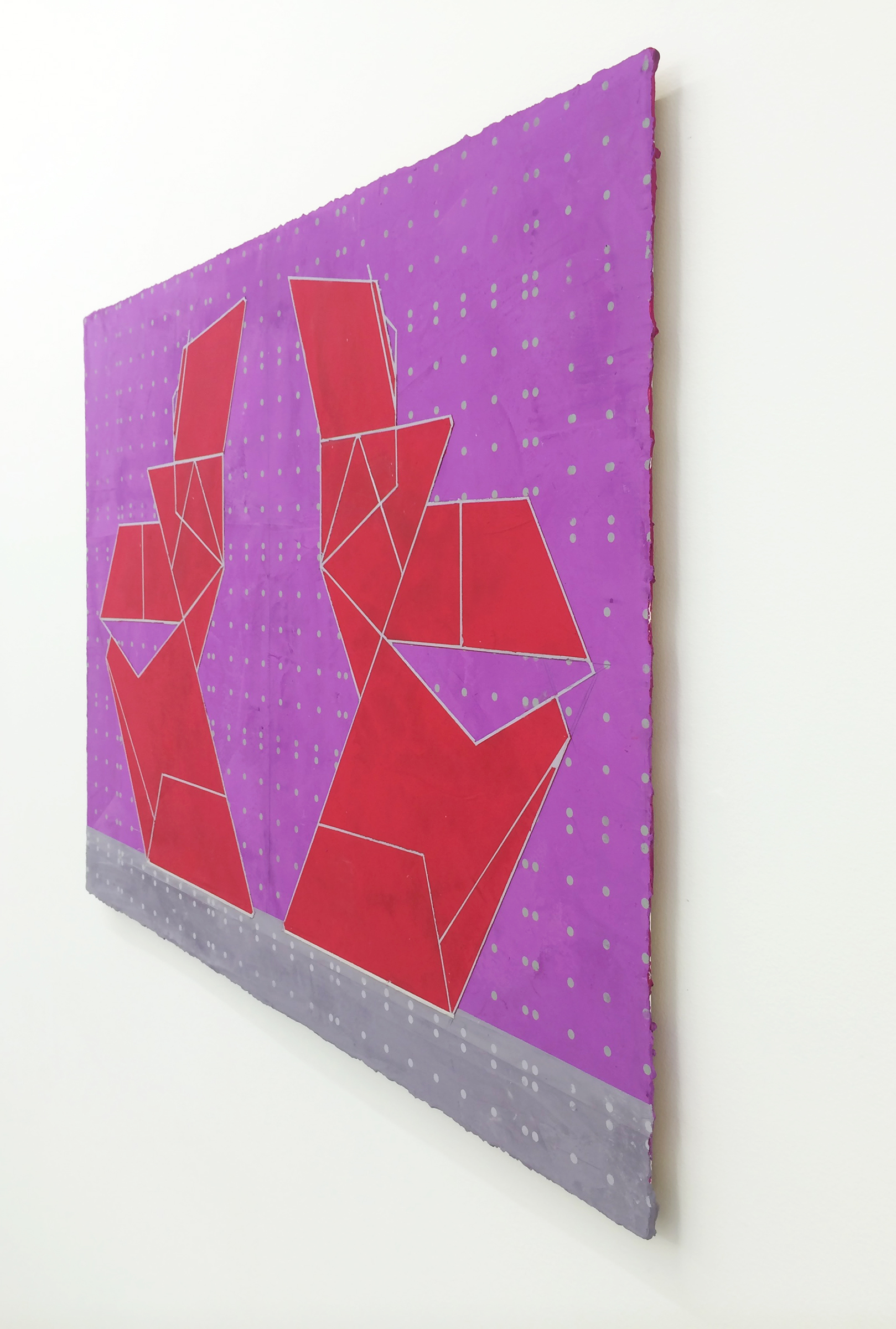   ELISE FERGUSON  (profile) Tropic , 2016, pigmented plaster on panel, 30" x 40" 