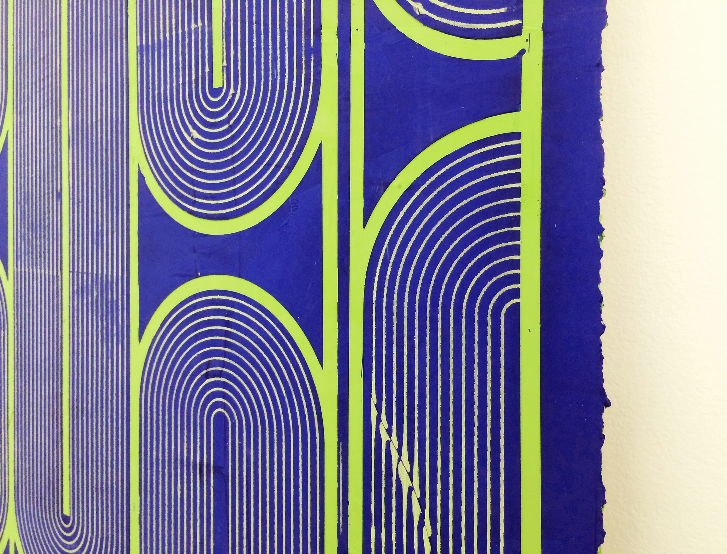   ELISE FERGUSON  (detail) &nbsp;Vinyl Gate , 2016, pigmented plaster on panel, 30" x 40" 