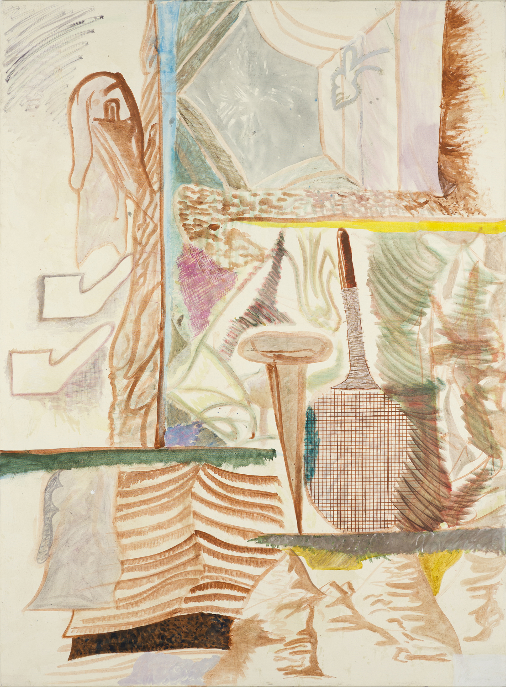 CHRISTOPH ROßNER Netz , 2016, oil on canvas, 75" x 55"