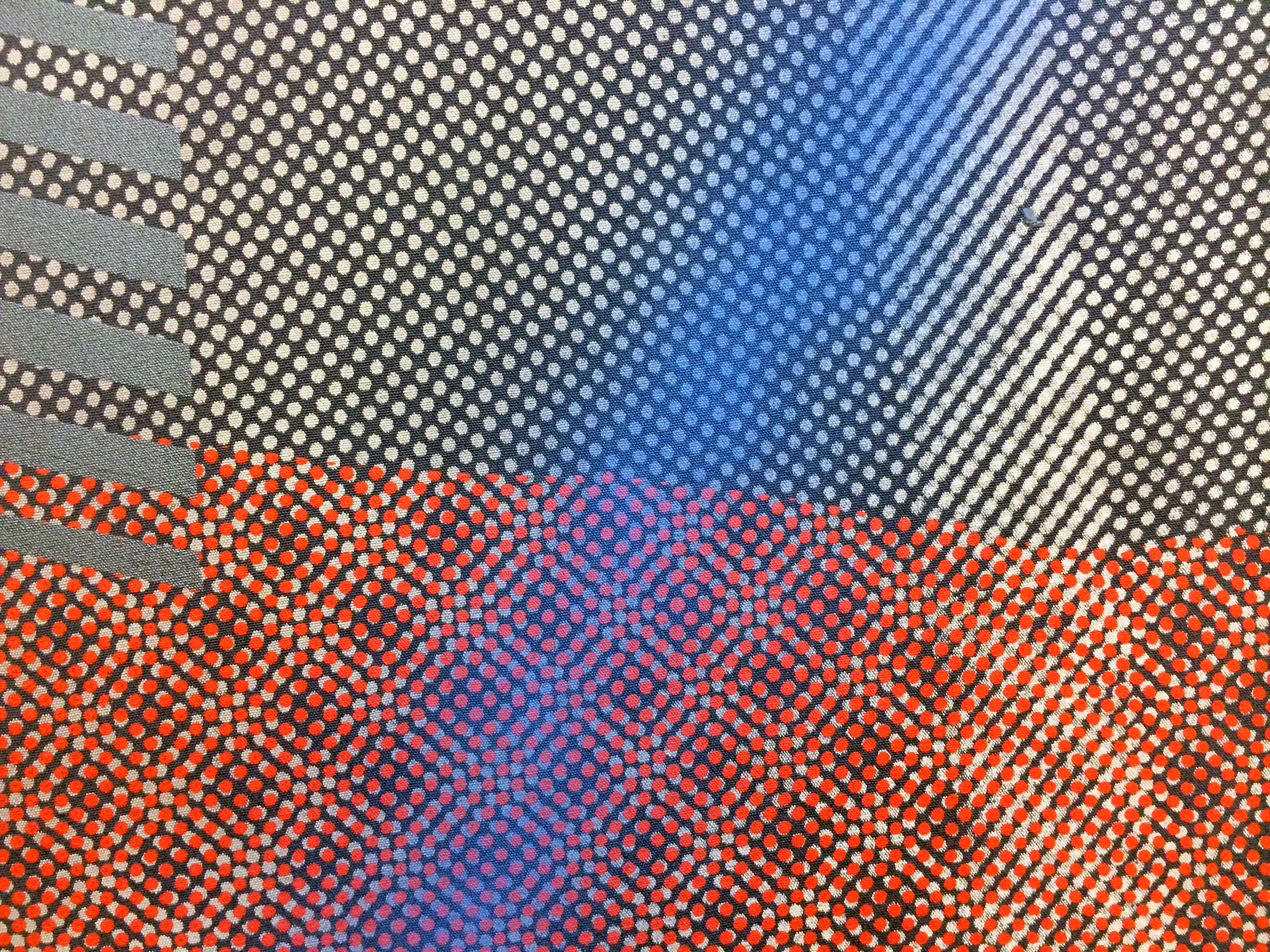 AMANDA CURRERI (detail) Giovanni's Room , 2016, fabric dye and remover, acrylic and rabbit skin glue on cotton mounted to panel, 24" x 19"