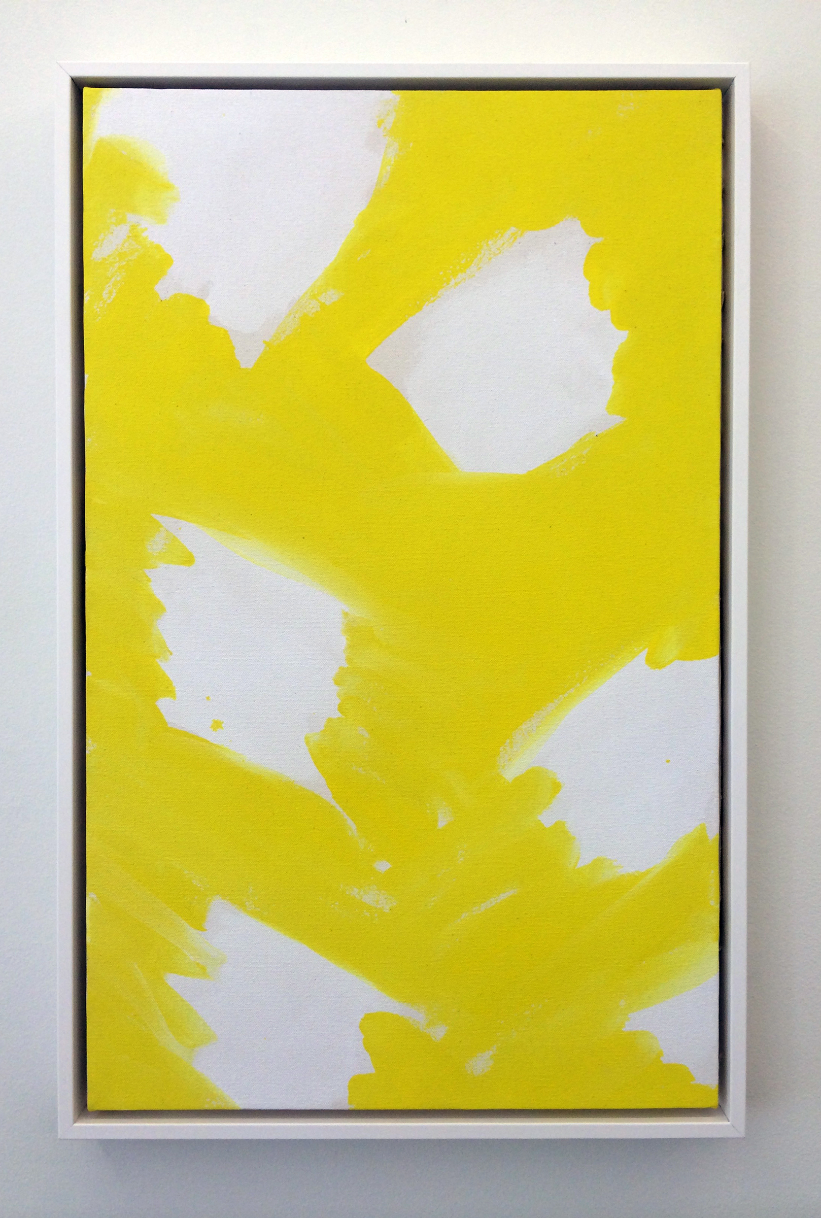   AMANDA CURRERI   Calm Lunatics , 2014, acrylic and rabbit skin glue on canvas, 25" x 16" 