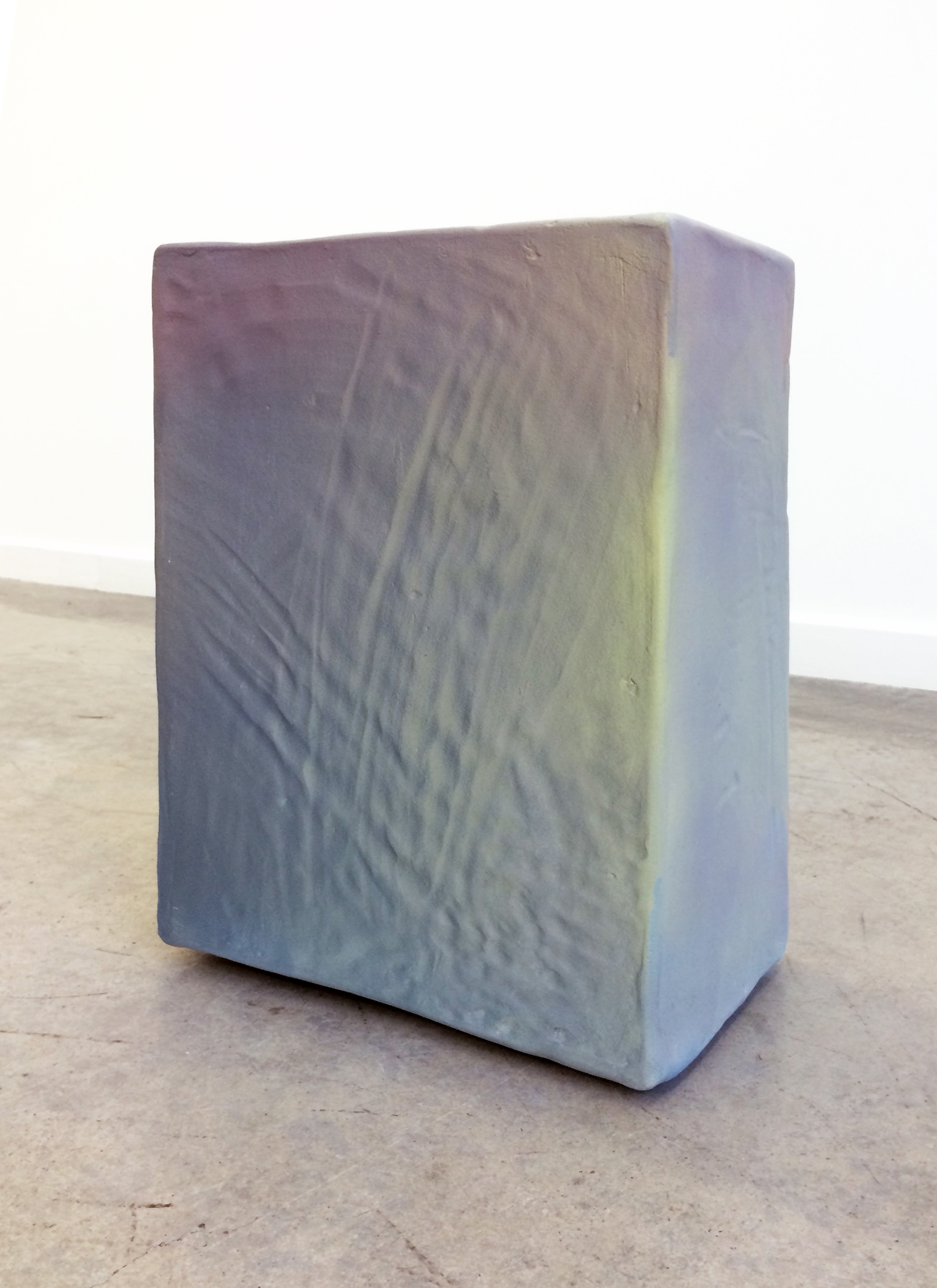 ERIK SCOLLON Standard Unit, 2016, Stoneware, underglaze and glaze (2 firings), 19" x 14" x 8"