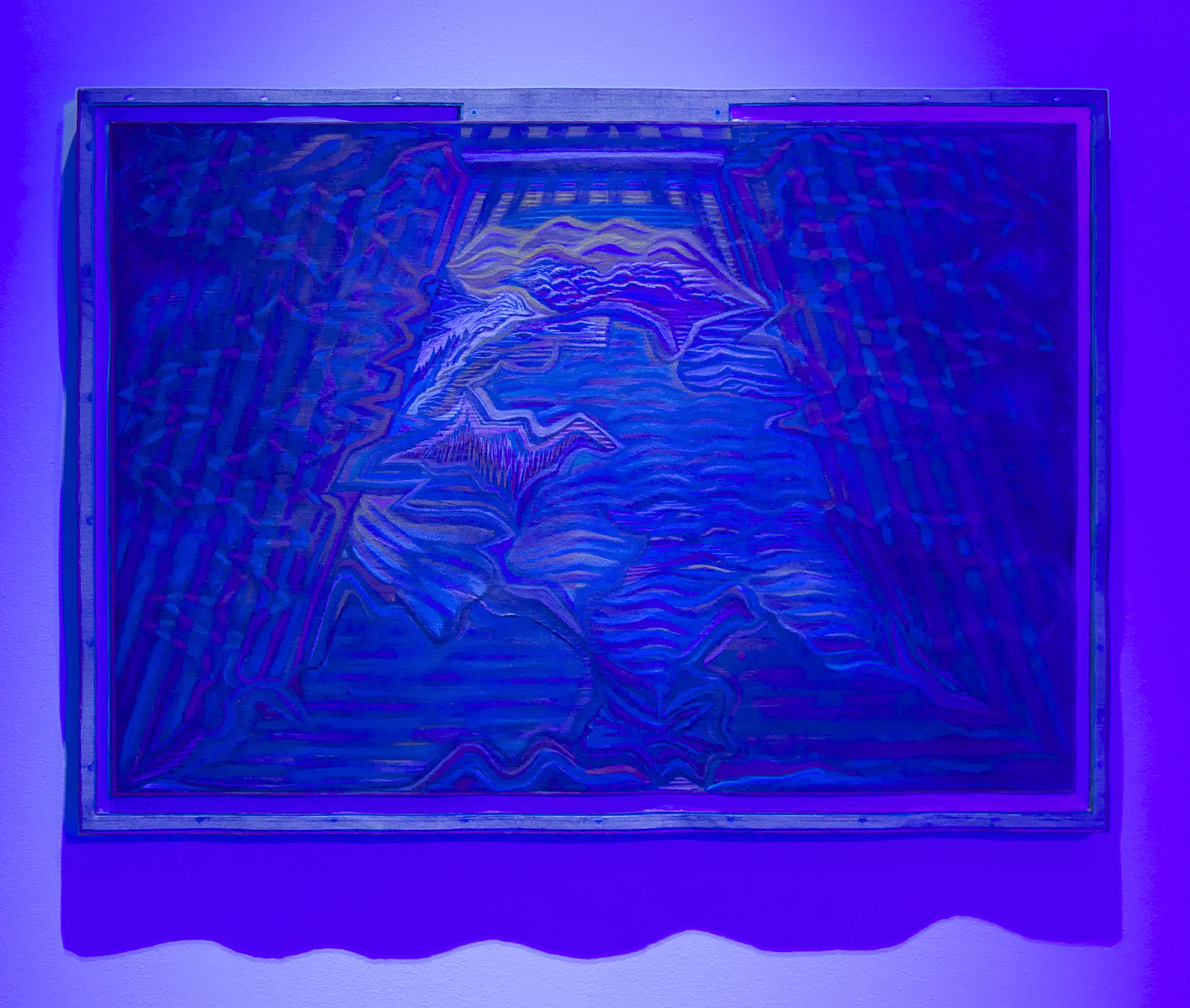 ZACH HARRIS Picture Light , 2009-2013, water based paint, wood, linen, 21.75" x 30.25"