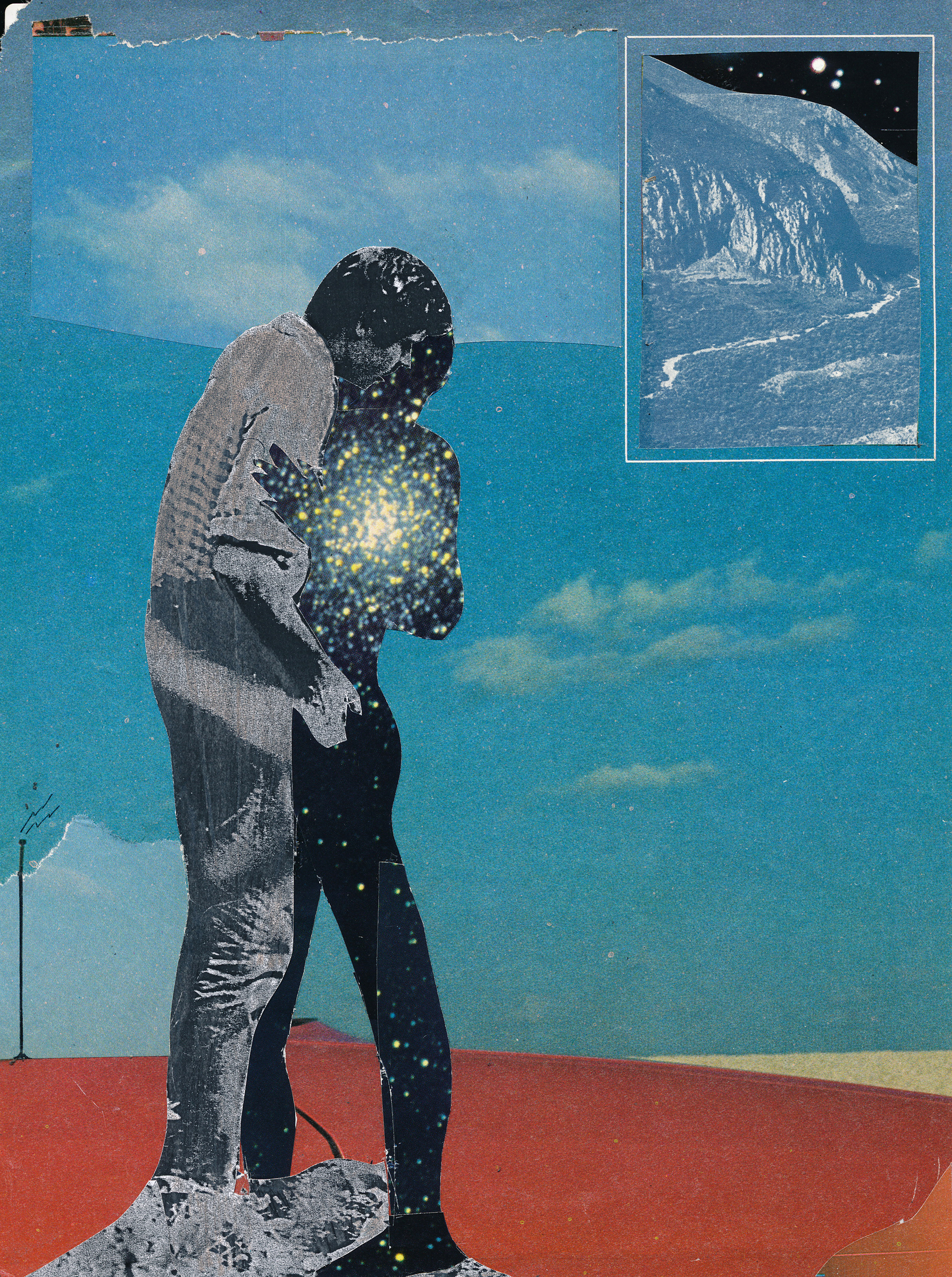   GWENAËL RATTKE   Love Projection , collage on paper, 13.25" x 10.75", 2014 