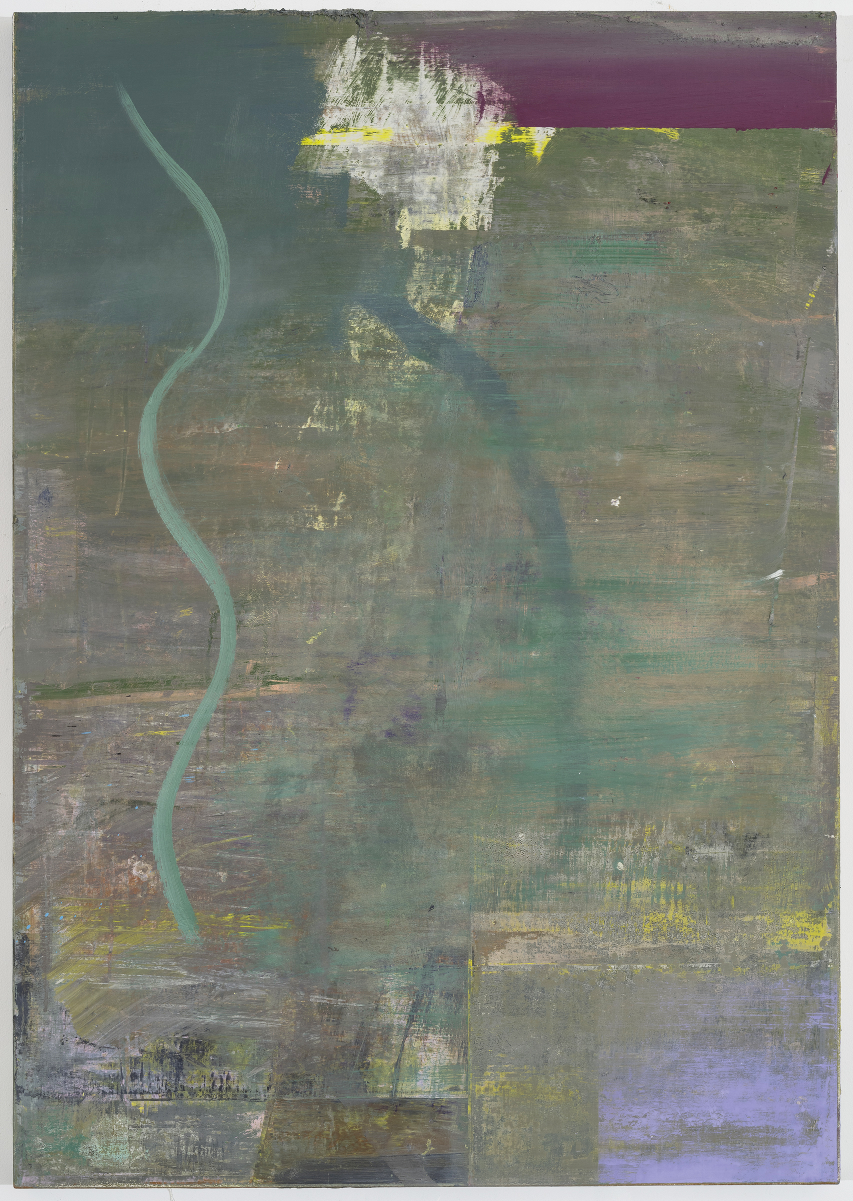 JEAN-FRANÇOIS LAUDA f.3 , 2015, oil on canvas mounted to panel, 47" x 33"