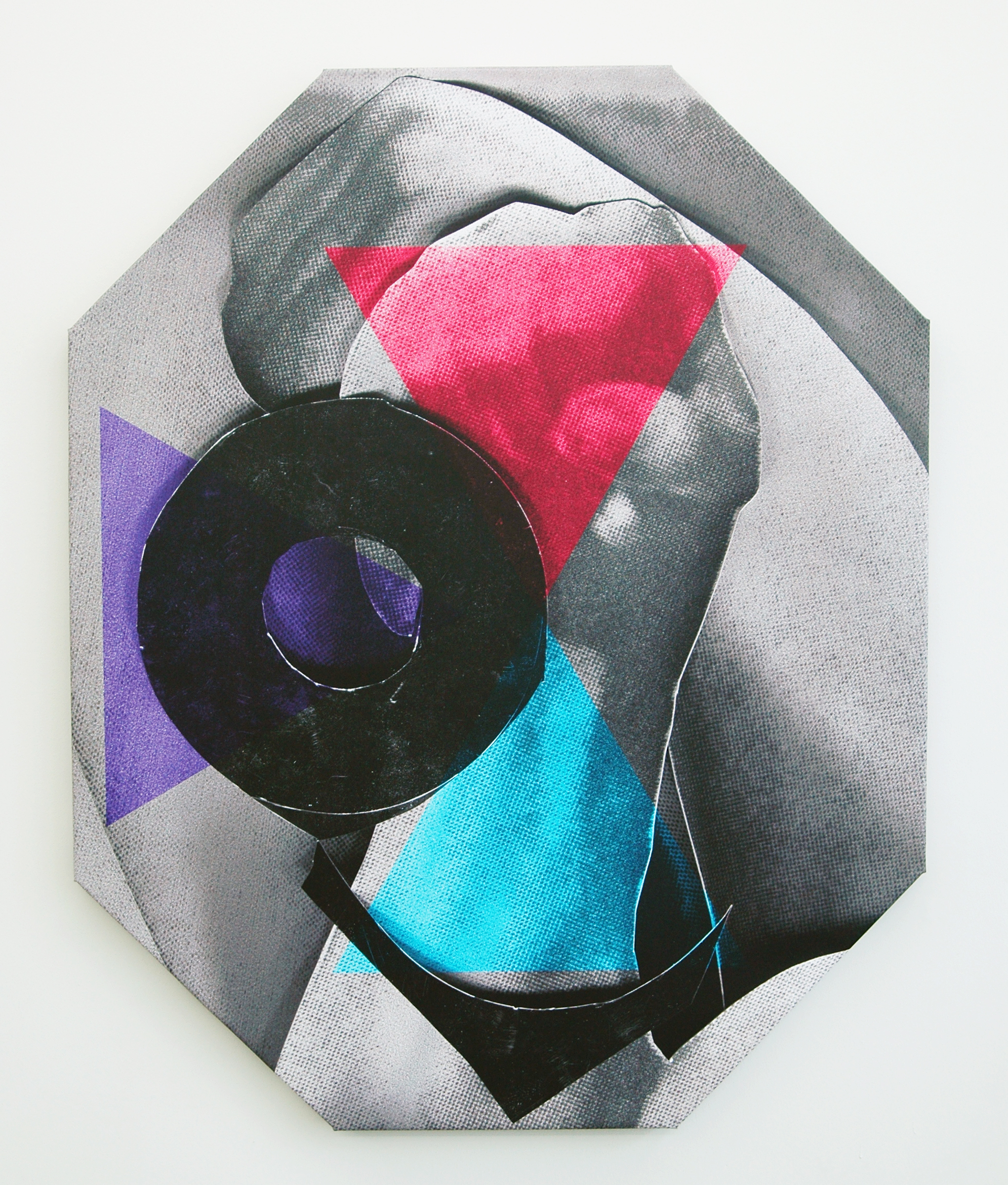 DERIC CARNER The Golden Age of Promiscuity, print on vinyl, mounted on shaped frame, 50" x 40", 2014