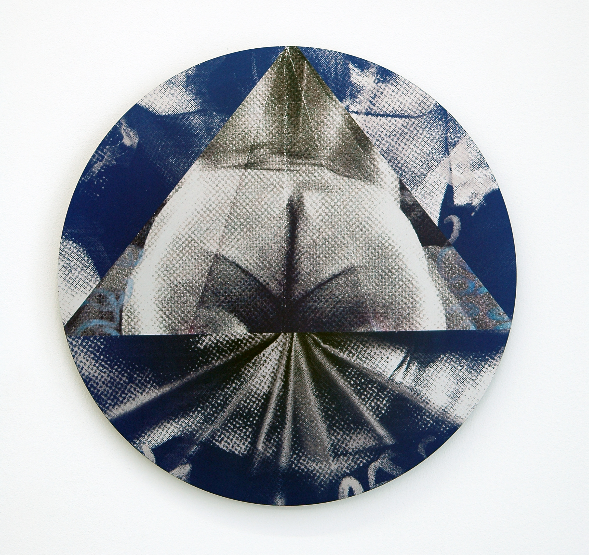   DERIC CARNER   Sexual Outlaw,&nbsp; print on metal, 16" diameter, 2014 